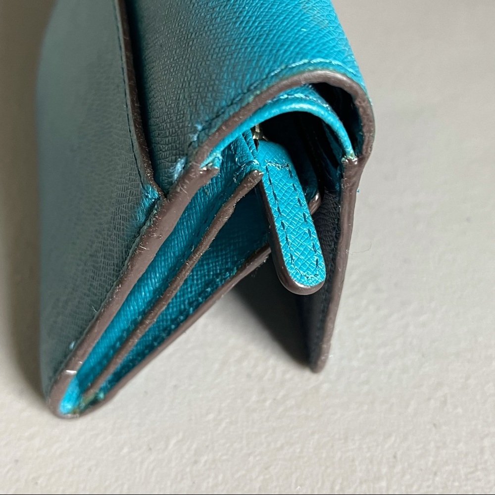 Michael Kors Tri-Fold Wallet Blue - Picture 12 of 16